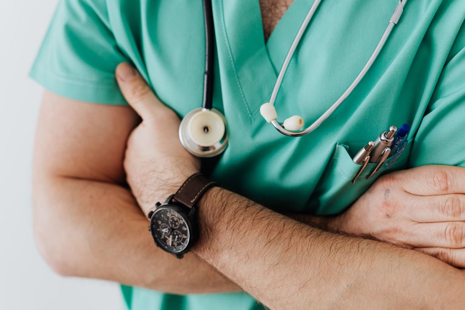Healthcare professional with stethoscope