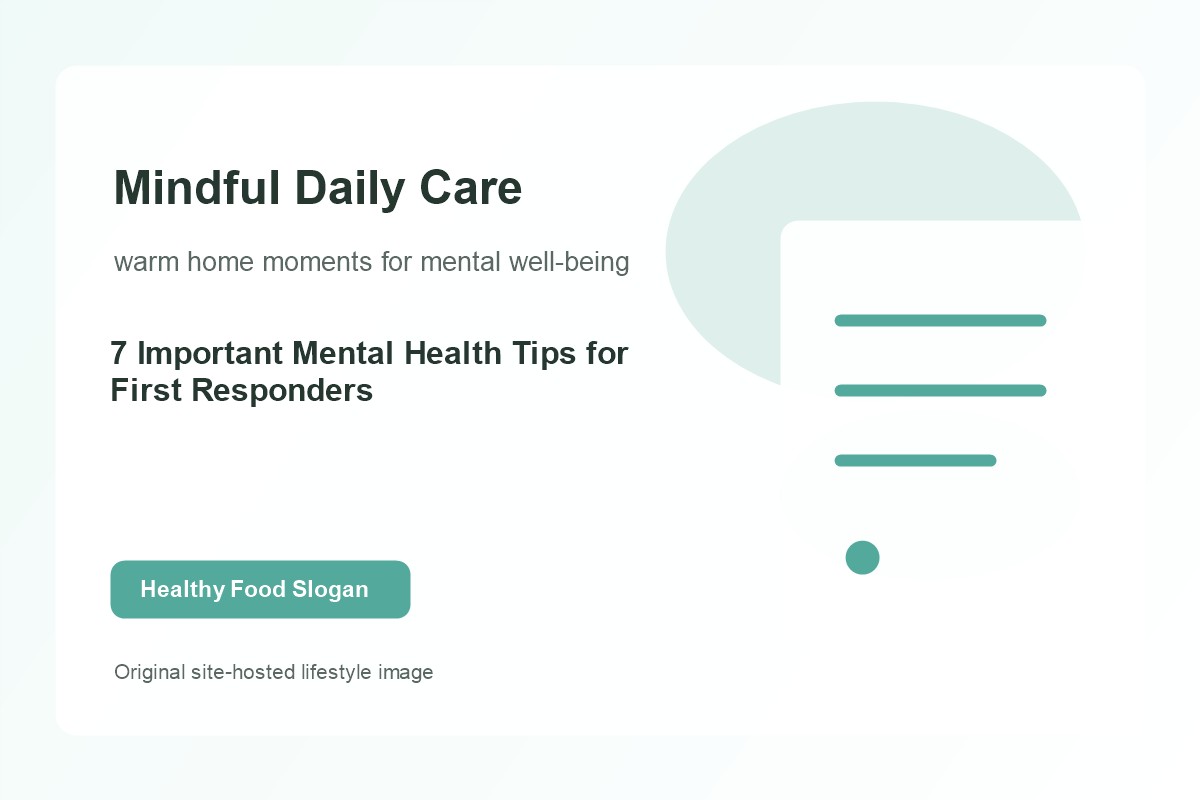 7 Important Mental Health Tips for First Responders lifestyle image 2