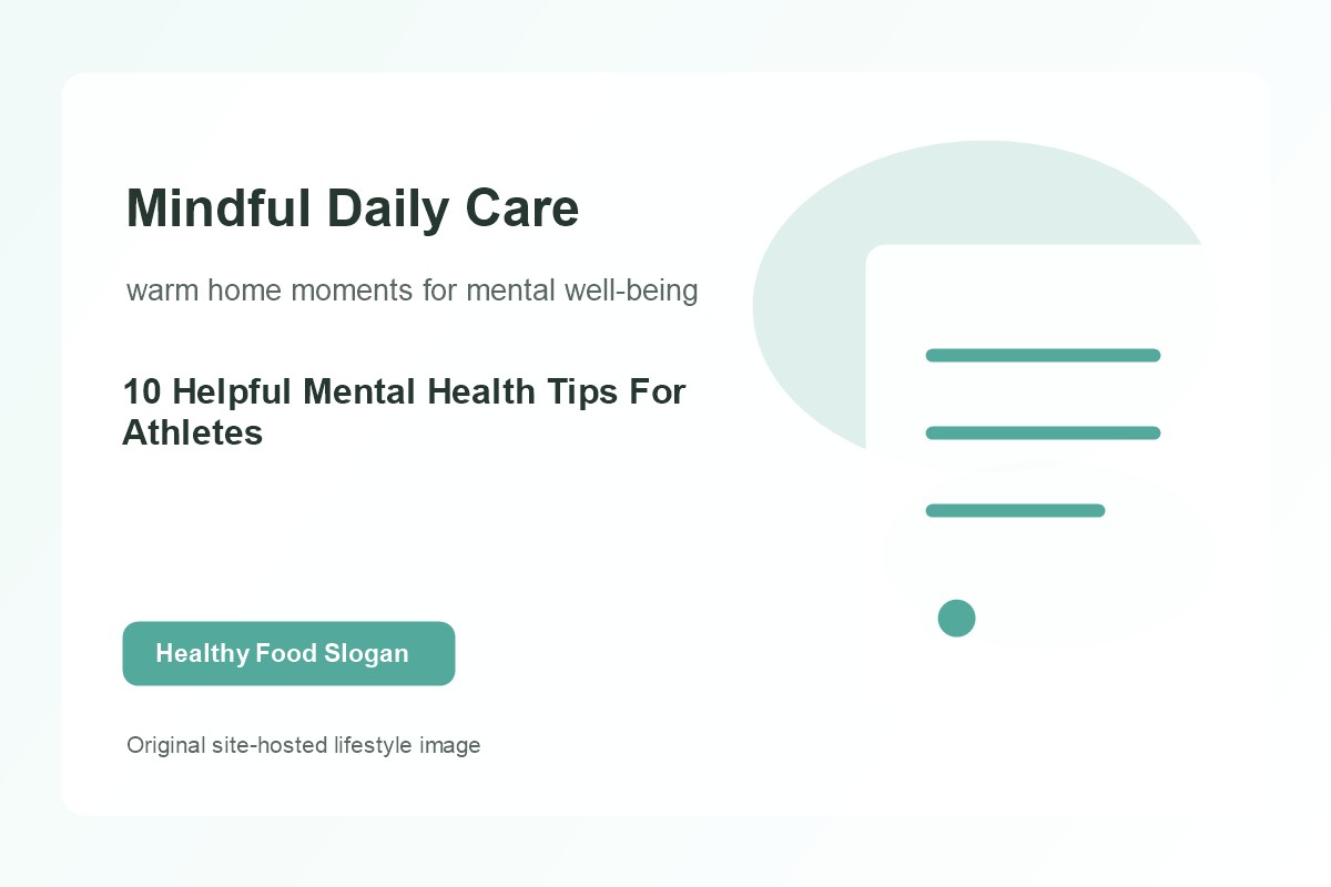 10 Helpful Mental Health Tips For Athletes lifestyle image 2