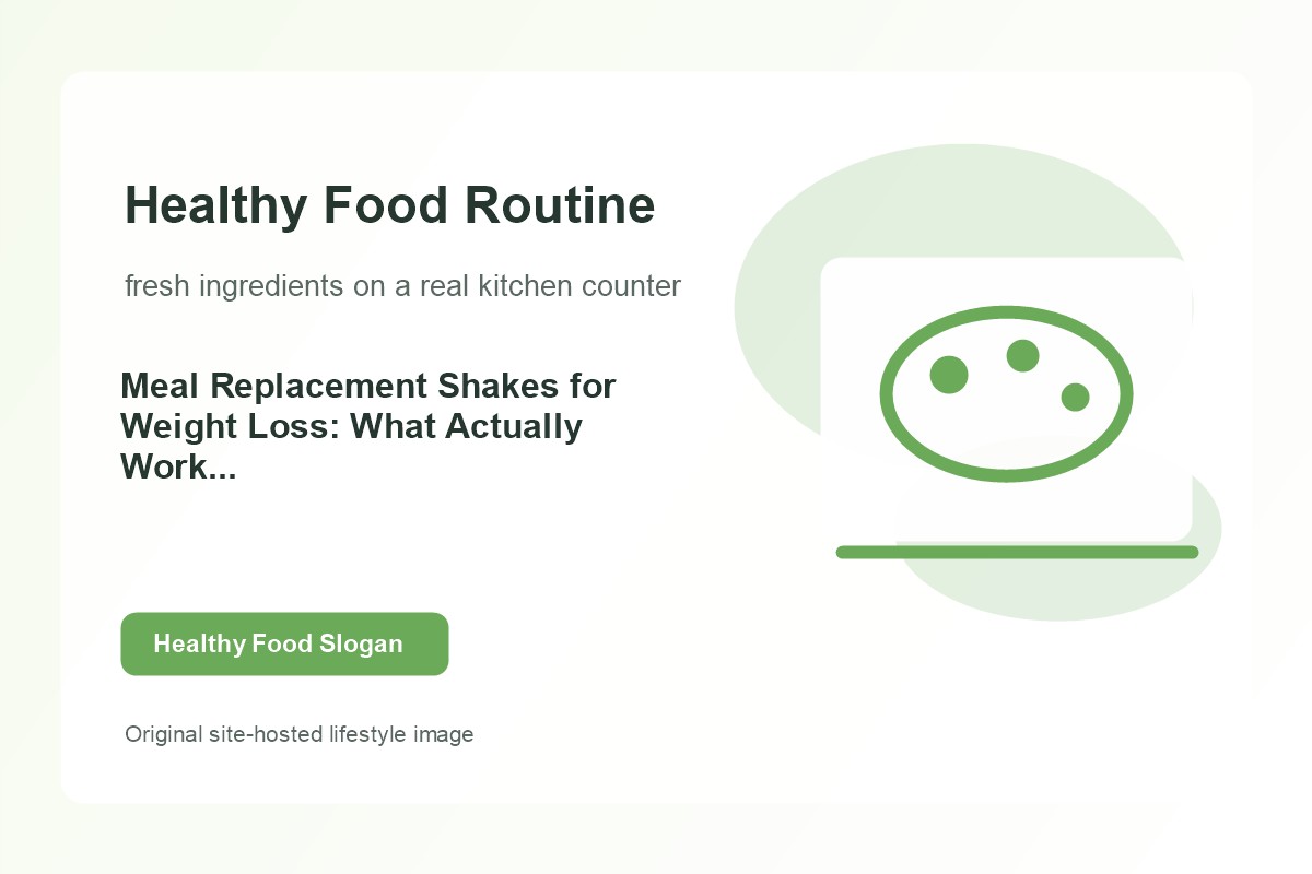 Meal Replacement Shakes for Weight Loss: What Actually Works in 2026 lifestyle image 1