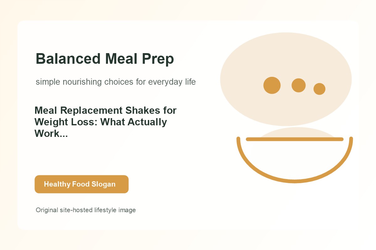 Meal Replacement Shakes for Weight Loss: What Actually Works in 2026 lifestyle image 2